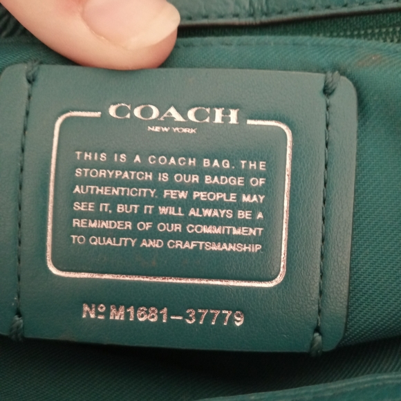 Coach purse teal/blue small - Picture 2 of 6